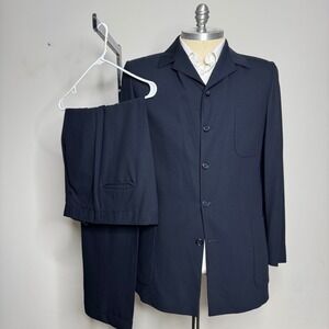 Jhane Barnes Menswear Suit‎ 42R 36 Navy Blue